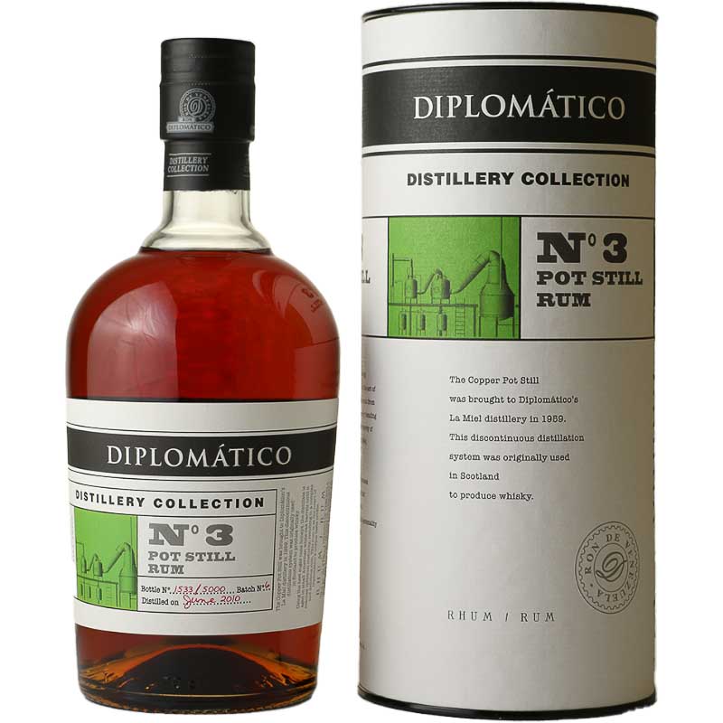 Diplomatico n°3 pot still distillery collection rum 47% 70cl